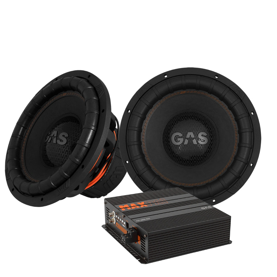 2-pack GAS MAX S2-15D1 & PA1-3000.1DZ2, baspaket