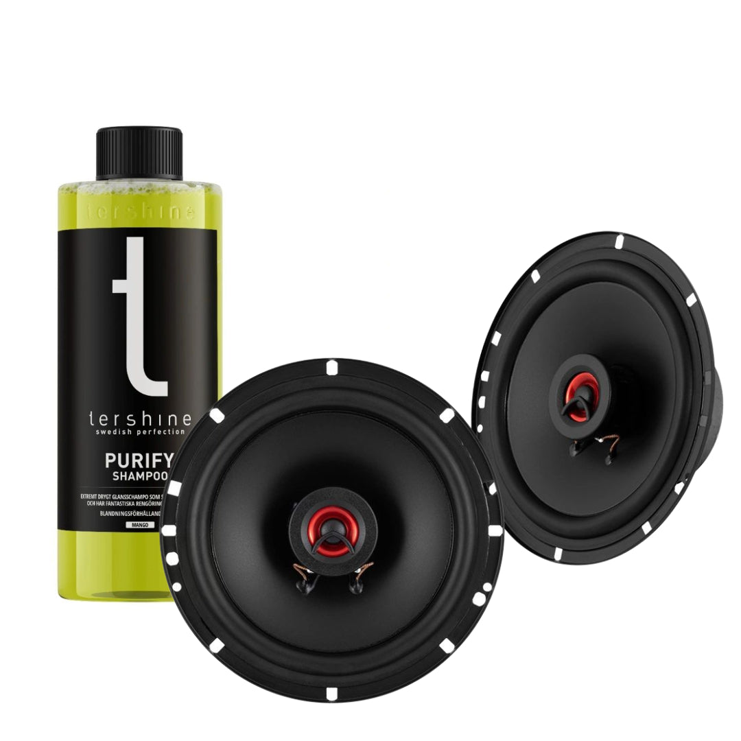 Bass Habit P165 6.5 tum koaxialhögtalare med Tershine Purify