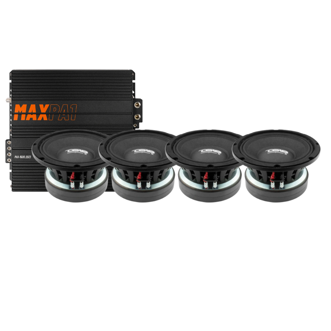 4-Pack DS18 Pancadão PRO-1KP8.8 med MAX PA1-1500.2DZ1, Maxat kit