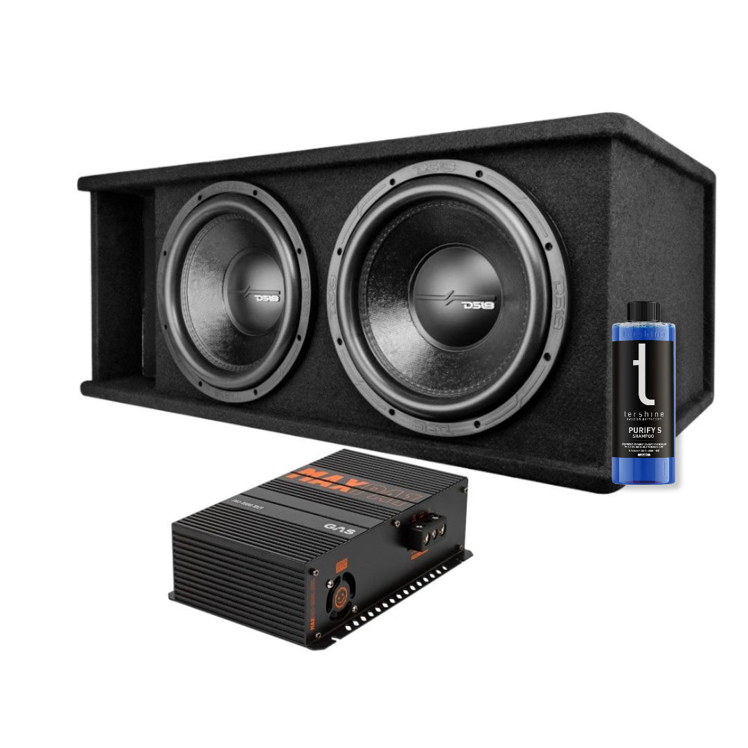 DS18 ZR212LD med GAS MAX PA1-1500.1DZ1 & Tershine Purify S, tungt baspaket