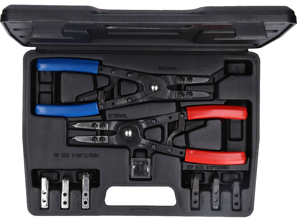 KS Tools Låsringstångsats 20-delars – Med spärrfunktion och utbytbara spetsar