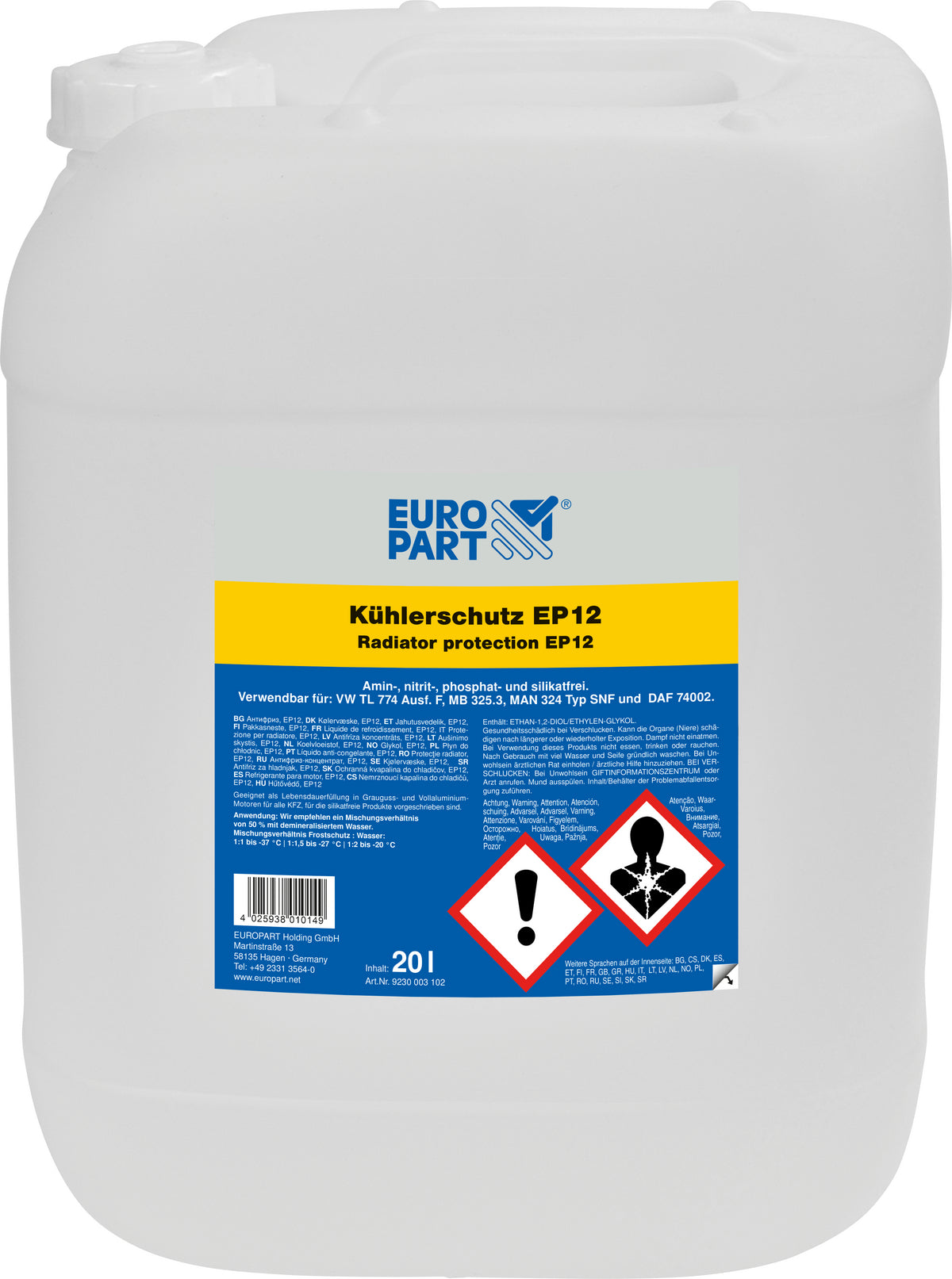 EUROPART Glykol 20L