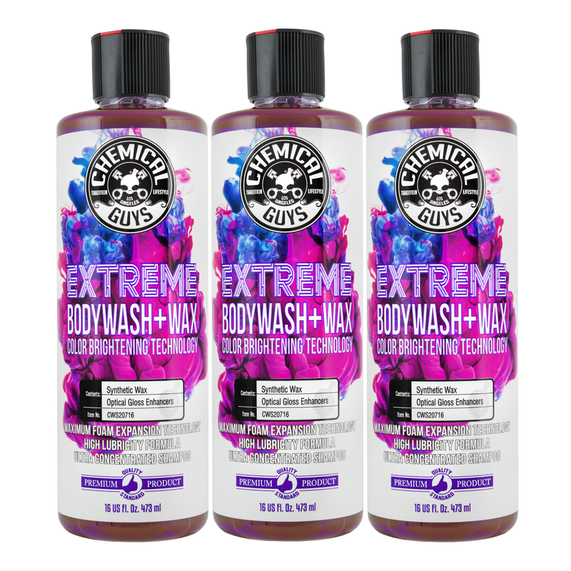 Chemical Guys Extreme Bodywash + Wax Bilschampo 3x473ml