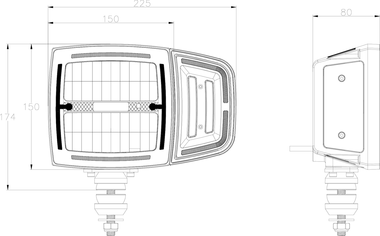 OZZ XH1 LED Ploglampa