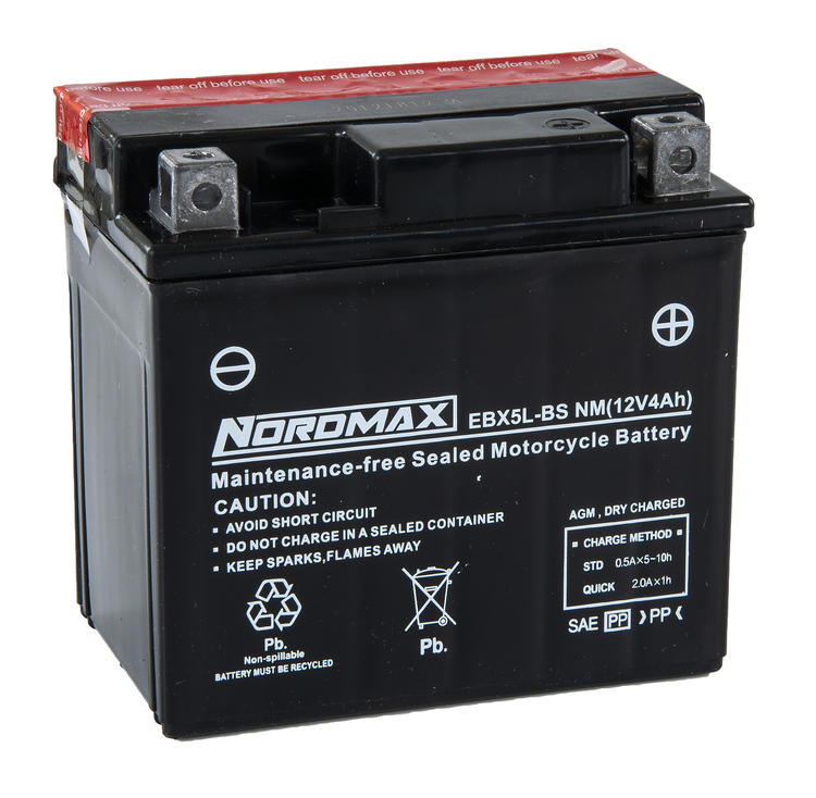 EBX5L-BS | Startbatteri MC 12v 4Ah AGM