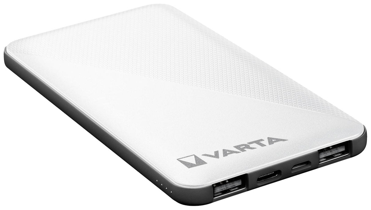 VARTA Power Bank Energy 5000 mAh – Kompakt Powerbank med USB-C, Snabbladdning och Fyra Portar