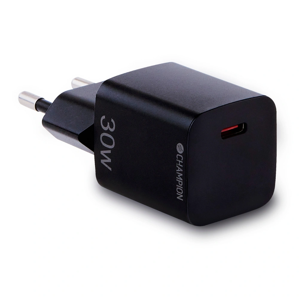 Champion Fast Charge väggladdare USB-C PD 30W, svart