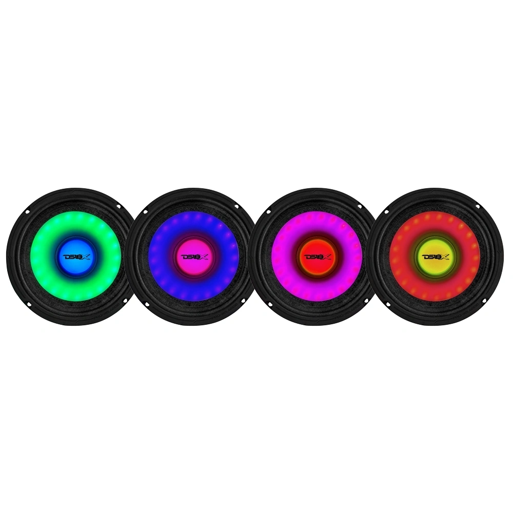 4-pack DS18 PRO-X6.4RGB, 6.5 tums RGB LED-midbasar