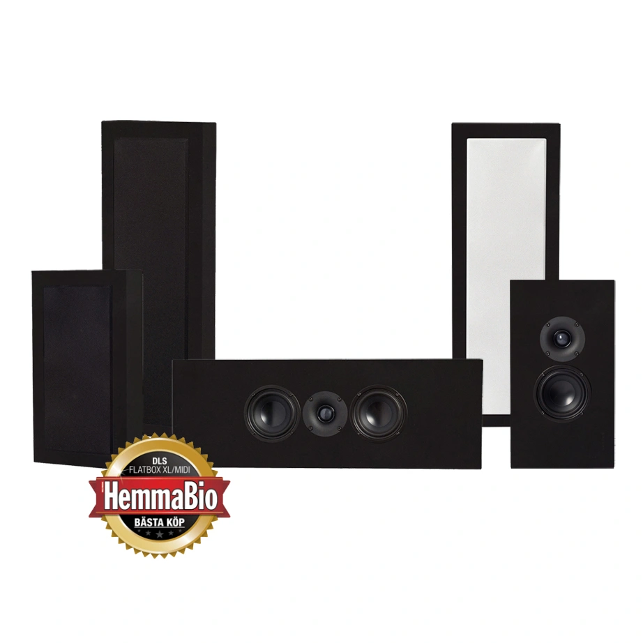DLS Flatbox XL On-Wall 5.0 högtalarpaket, svart