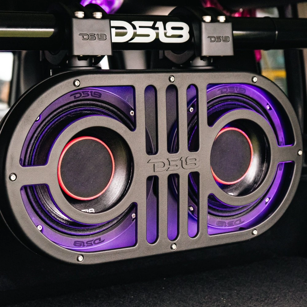 DS18 JVOCE8, 2x8 tums vädertålig soundbar med LED