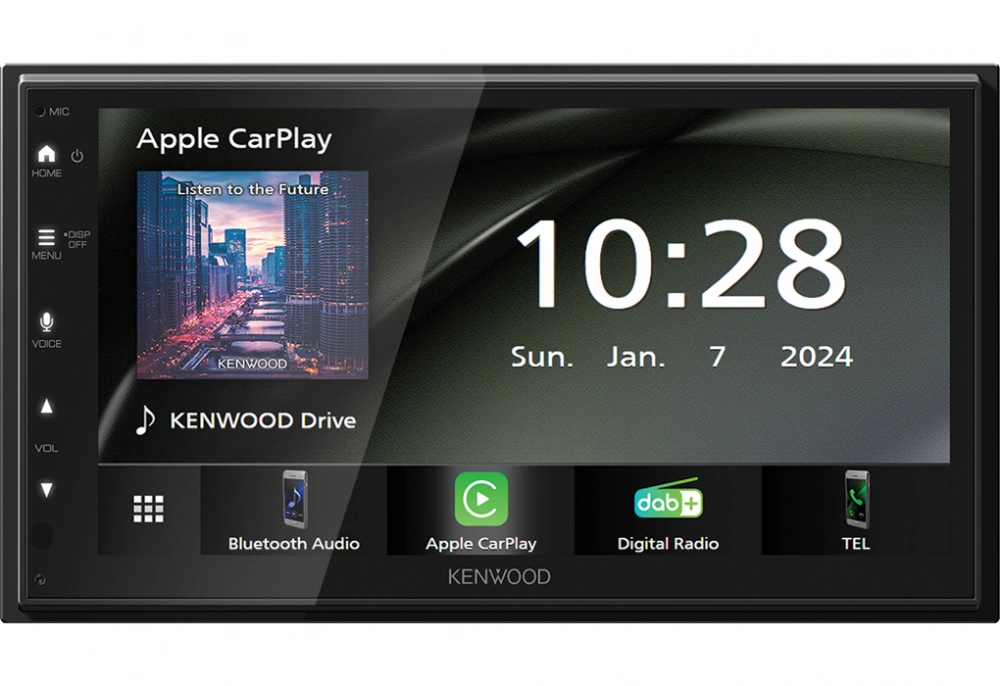 Kenwood DMX6523DABS, bilstereo med trådlös CarPlay & Android Auto, DAB+ och mer
