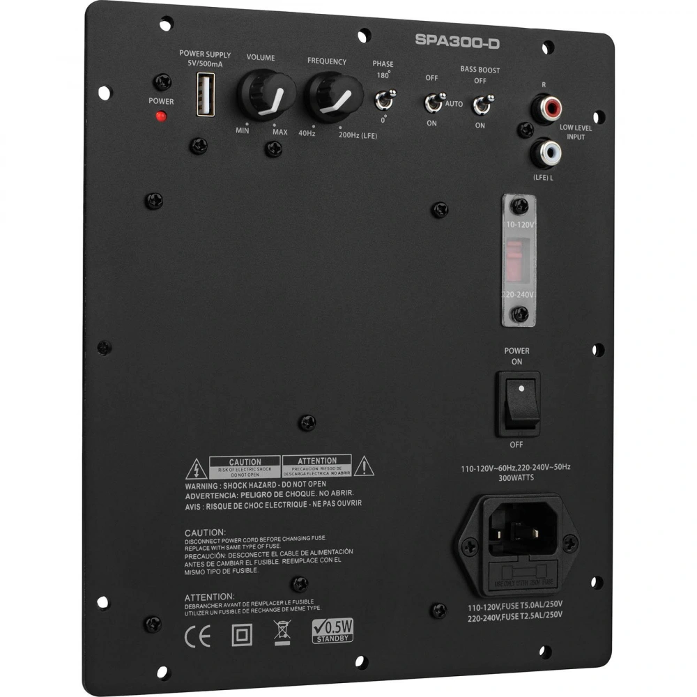 Dayton Audio SPA300-D, 300W inbyggnadsförstärkare för bas