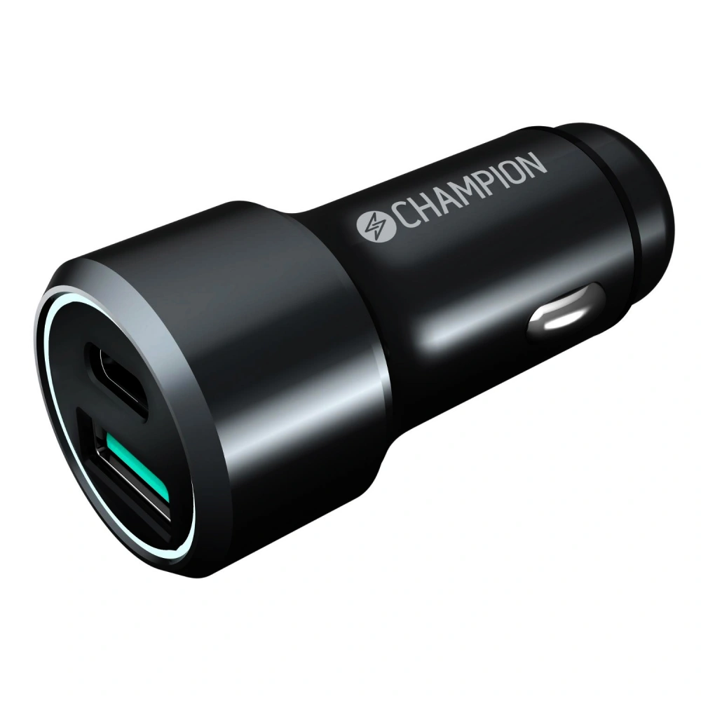 Champion FastCharge USB-B/C billaddare Duo, 43W