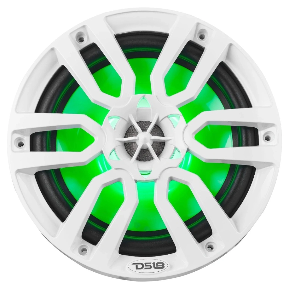 DS18 NXL-8, vita 8 tums marinhögtalare med LED, par