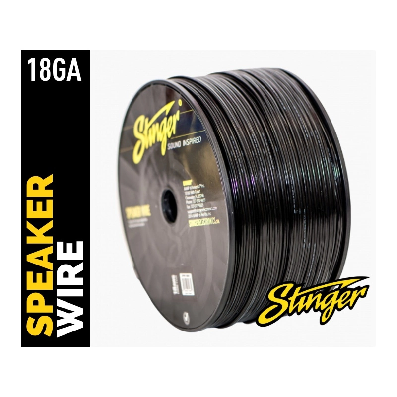 Stinger 2x0,75mm2 PRO högtalarkabel Svart (100%koppar) Säljs metervis