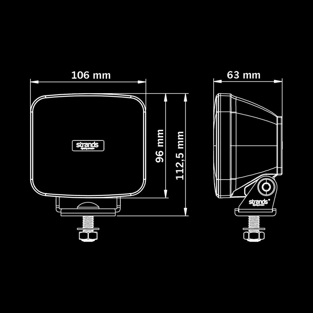 Strands IZE LED OG arbetslampa 42W, 1 m kabel