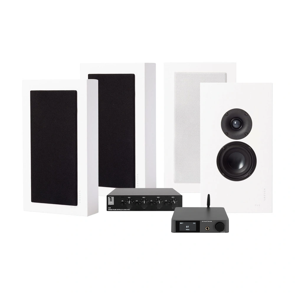 Dynavoice CA802BT, SC4B & 2 par mattvita DLS Flatbox Midi