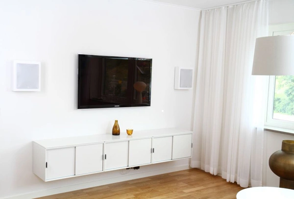 DLS Flatbox Slim Mini vägghögtalare i vitt, styck