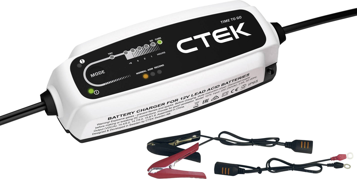 CTEK CT5 TIME TO GO – 12V Batteriladdare med Tidvisning