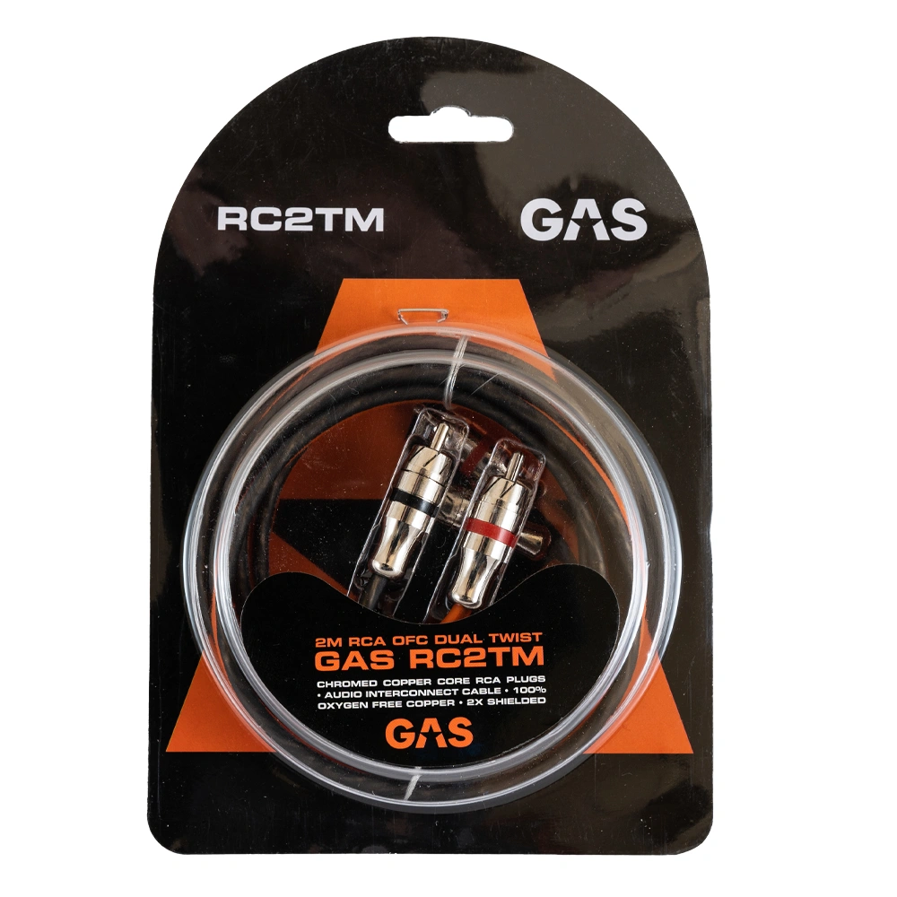GAS RC2TM dubbelskärmad RCA-kabel, 2 meter910RC2TM