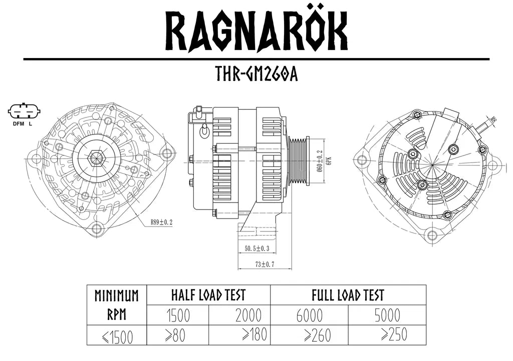 Ragnarök GM Generator 260A - Ställbar