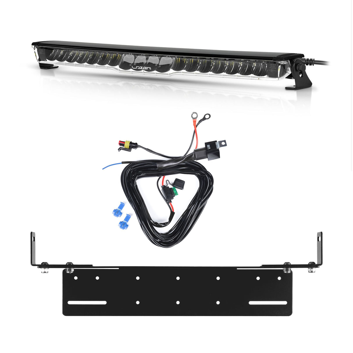 Extraljus Lazer Glide - Kurvad / 52 cm / 120W - Komplett paket