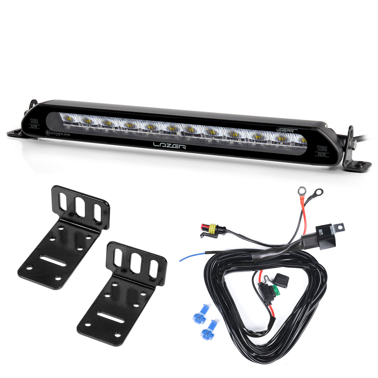 Extraljus Lazer Linear 12 Elite - Rak / 38 cm / 84W - Komplett paket