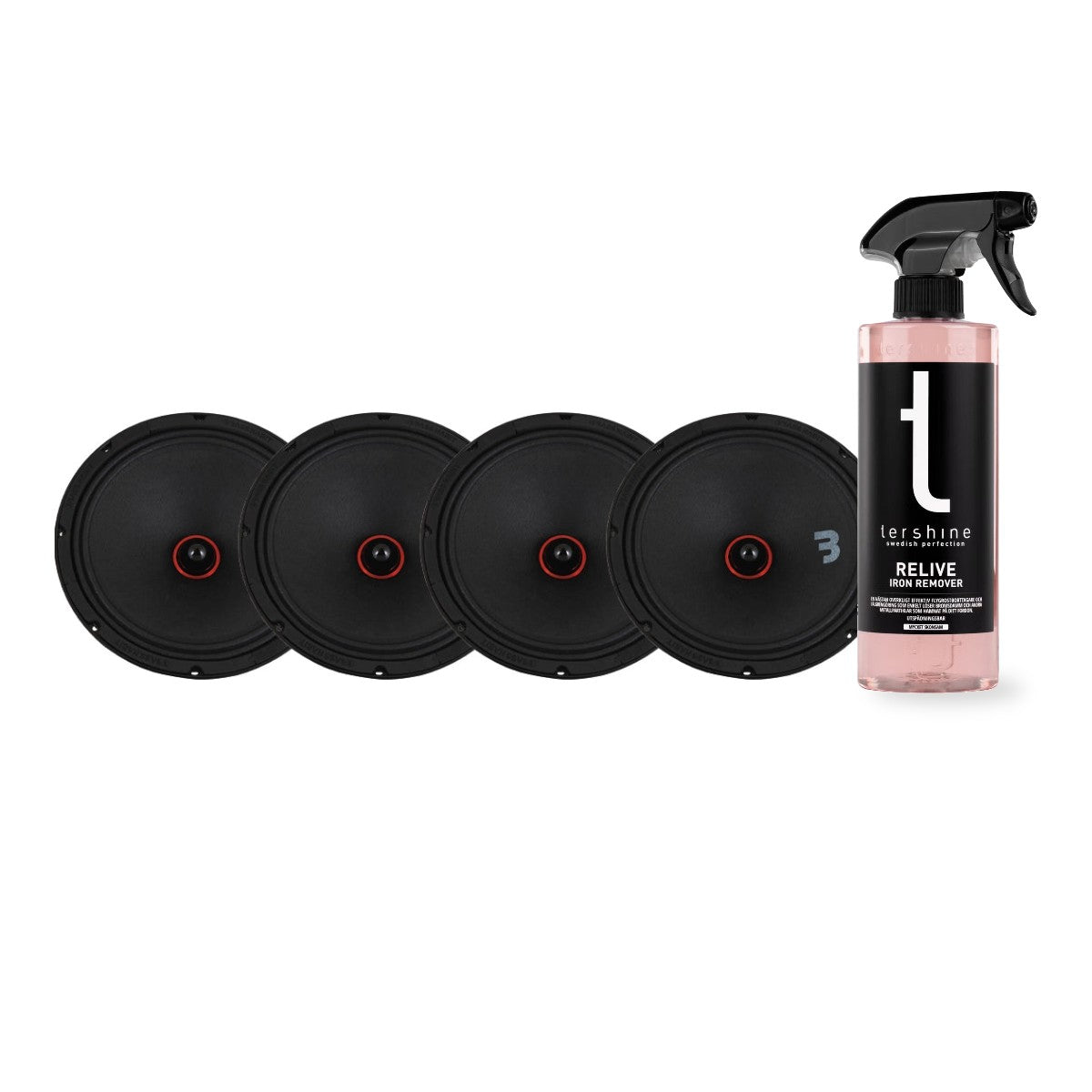 4-pack Bass Habit SPL Elite SE250M 10" midbas med Tershine Relive