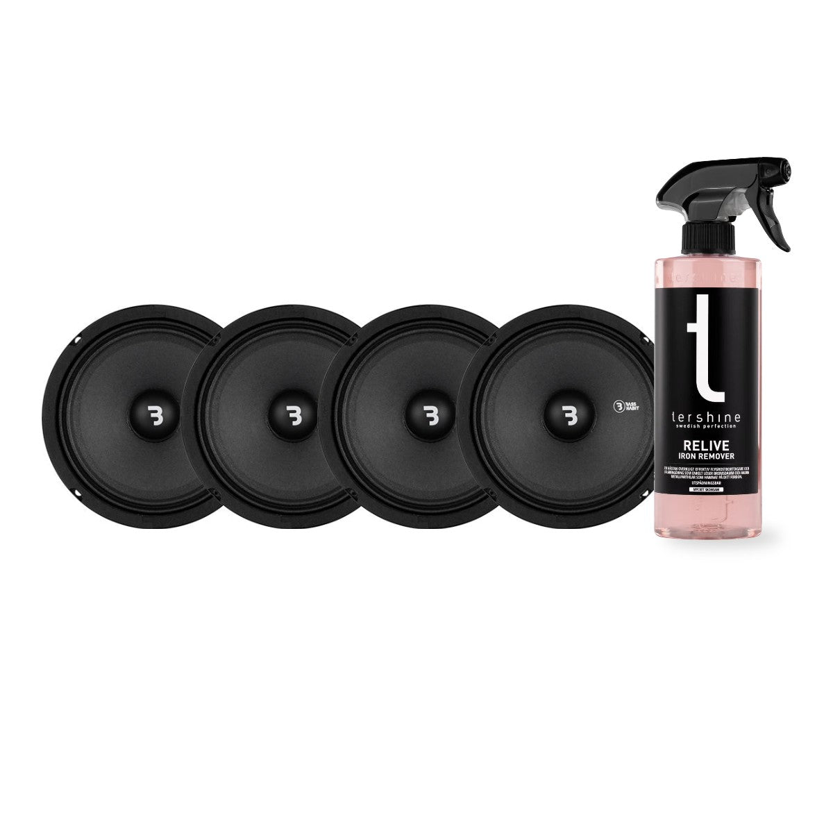 4-Pack Bass Habit SP165M 6.5tums midbas med Tershine Relive