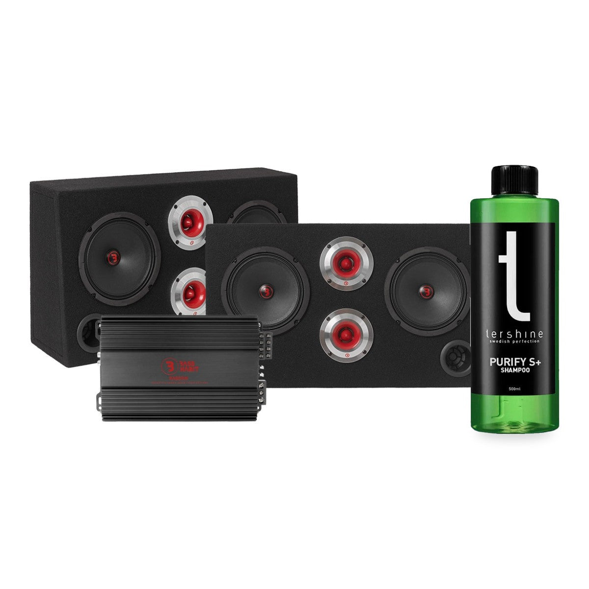 2-pack Bass Habit SRE62 med RA800W med Tershine Purify S+