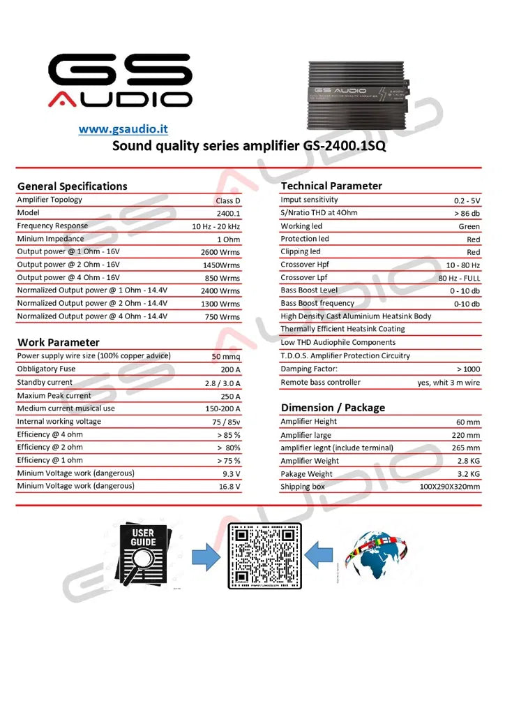 Gs Audio 2400.1SQ