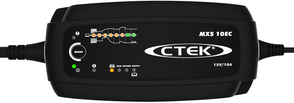 CTEK MXS 10EC - Batteriladdare 12V, 10A, Laddkablar 4 meter