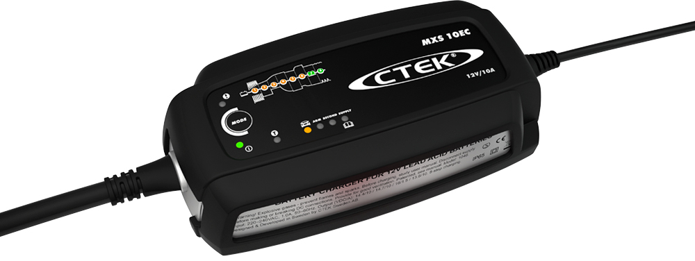 CTEK MXS 10EC - Batteriladdare 12V, 10A, Laddkablar 4 meter