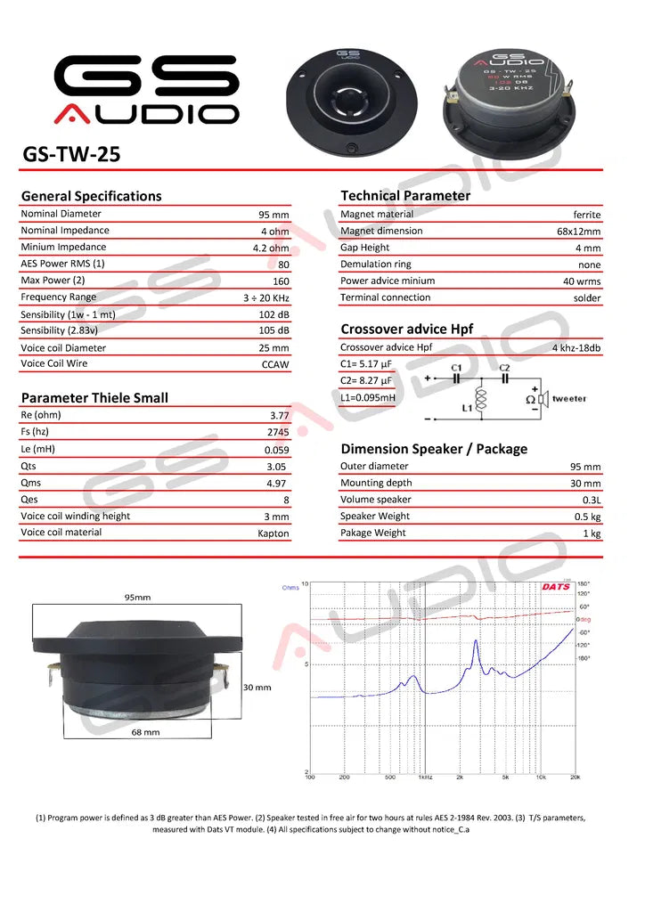 GS Audio TW-25