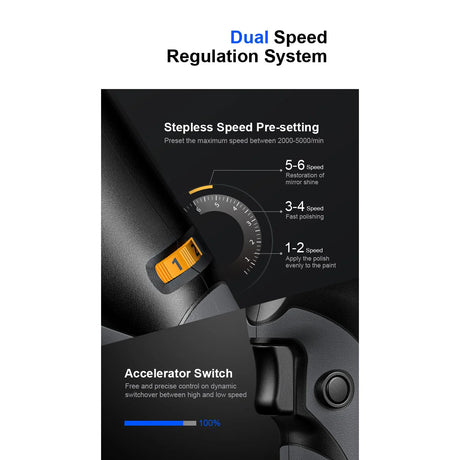 ShineMate EB351-3/12 – Sladdlös oscillerande polermaskin med 12 mm slaglängd
