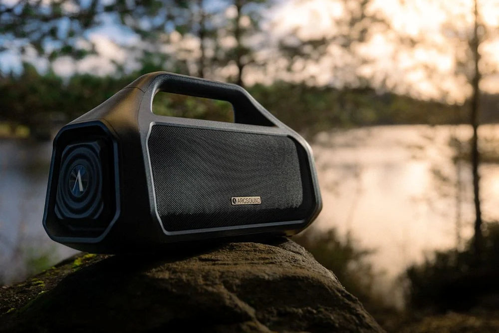 Arcsound STEAM kraftfull bärbar partyhögtalare med Bluetooth, svart