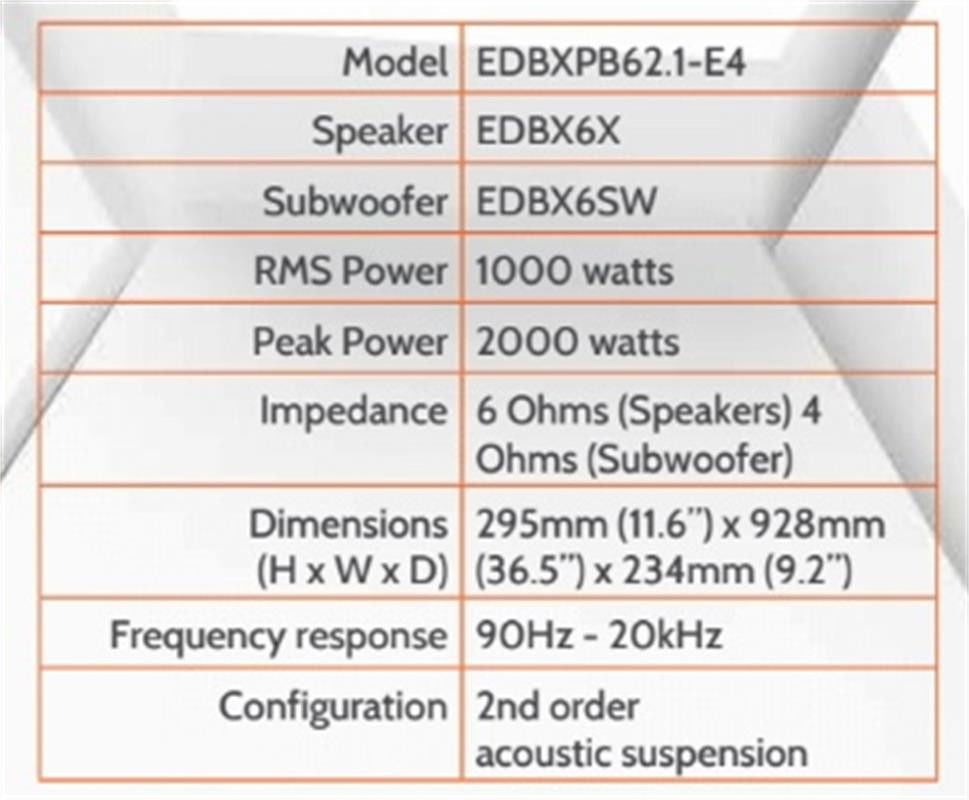 Edge DBX-serien Probox 6,5" med subwoofer