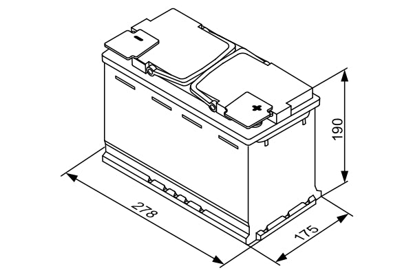 BOSCH Bilbatteri S5A AGM, AGM Start-Stop A7, AGM-Batteri 12V 70 ah