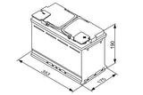 BOSCH Bilbatteri S5A AGM, AGM Start-Stop A5, AGM-Batteri 12V 95ah