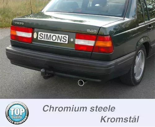 SPORTAVGASSYSTEM- Rostfritt- 2,5" VOLVO 740/760/940 Turbo - Ändrör 1x80mm
