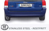 Avgassystem V70 Turbo 2WD 6/04- 1*100
