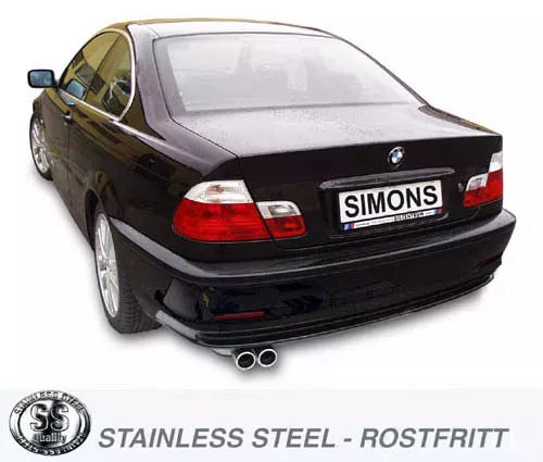Avgassystem BMW E46 6-cyl 2*70