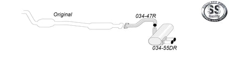 BMW E90/91 6-c 3/07- Sportsystem 2*80