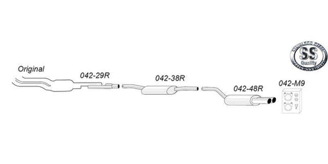Avgassystem Audi A4 B5 Quattro 2,4 / 2,6 / 2,8 / 2,5TDI