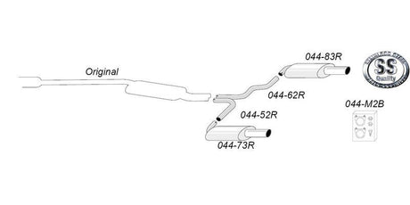 Avgassystem Audi A4 (B7) 2WD Sedan/Avant 1.8T/2.0TFSI år 2005-2008