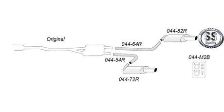 Bakre ljuddämpare Audi A4 8E Quattro 1,8T Quattro