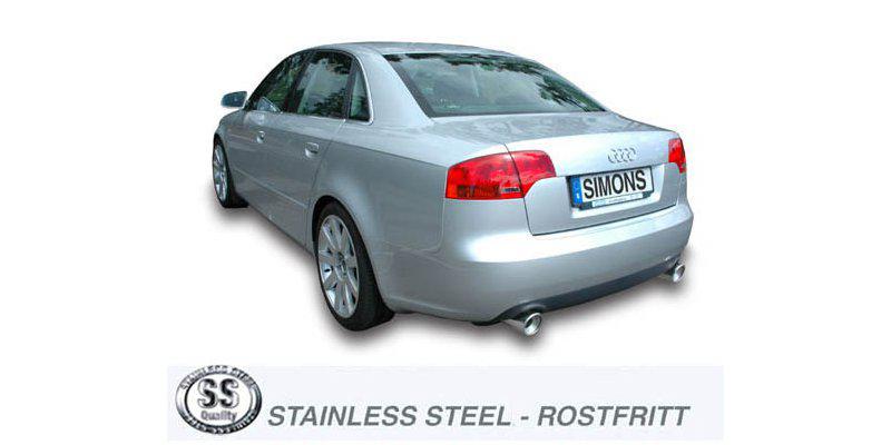 Avgassystem Audi A4 (B7) 2WD Sedan/Avant 1.8T/2.0TFSI år 2005-2008