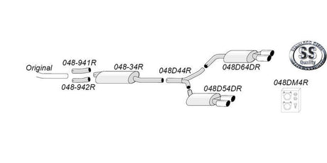 Avgassystem Audi A4/A5 B8 1,8T / 2,0T / 2,0 TFSI