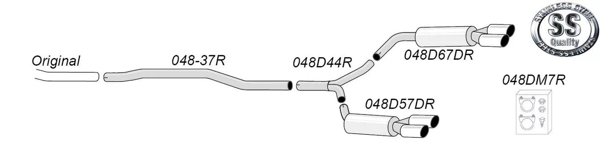 Avgassystem Audi A4/A5 B8 2,7 TDI / 3,0TDI