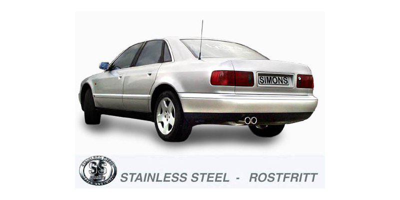 Sportavgassystem från Simons till Audi A8 4.2